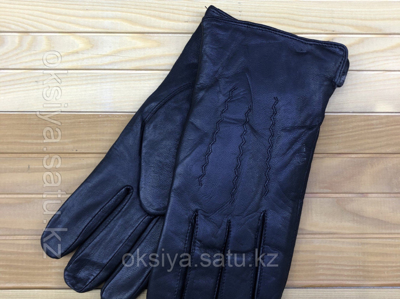 Мужские кожаные перчатки на натуральном кролике - фото 3 - id-p96361818