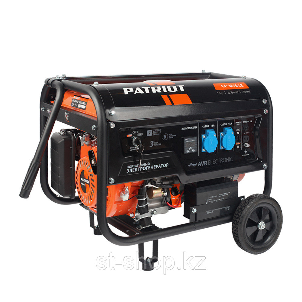 Бензиновый генератор 3 кВт 220В Patriot GP 3810 LE (бензогенератор, электростанция) 474101550