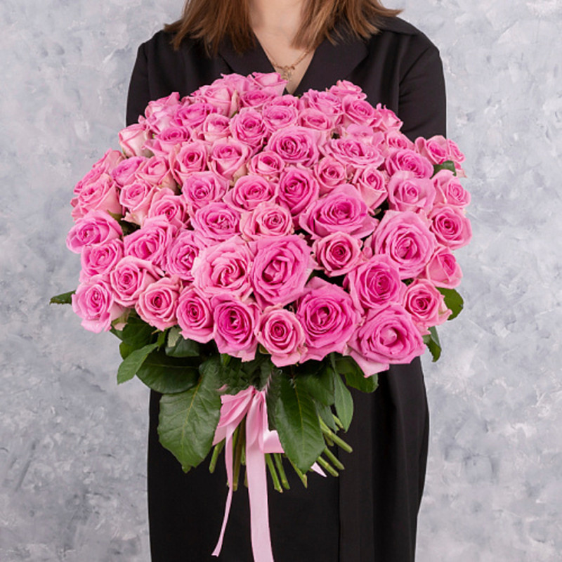 Букет из 51 розовой розы - фото 2 - id-p96363069