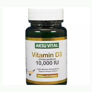 Капсулы Vitamin D3 Aksu Vital 10 000UI, 60 кап.