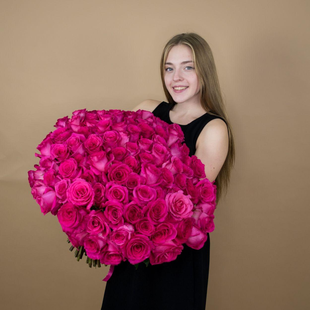 Букет из 75 розовых роз - фото 1 - id-p96363251