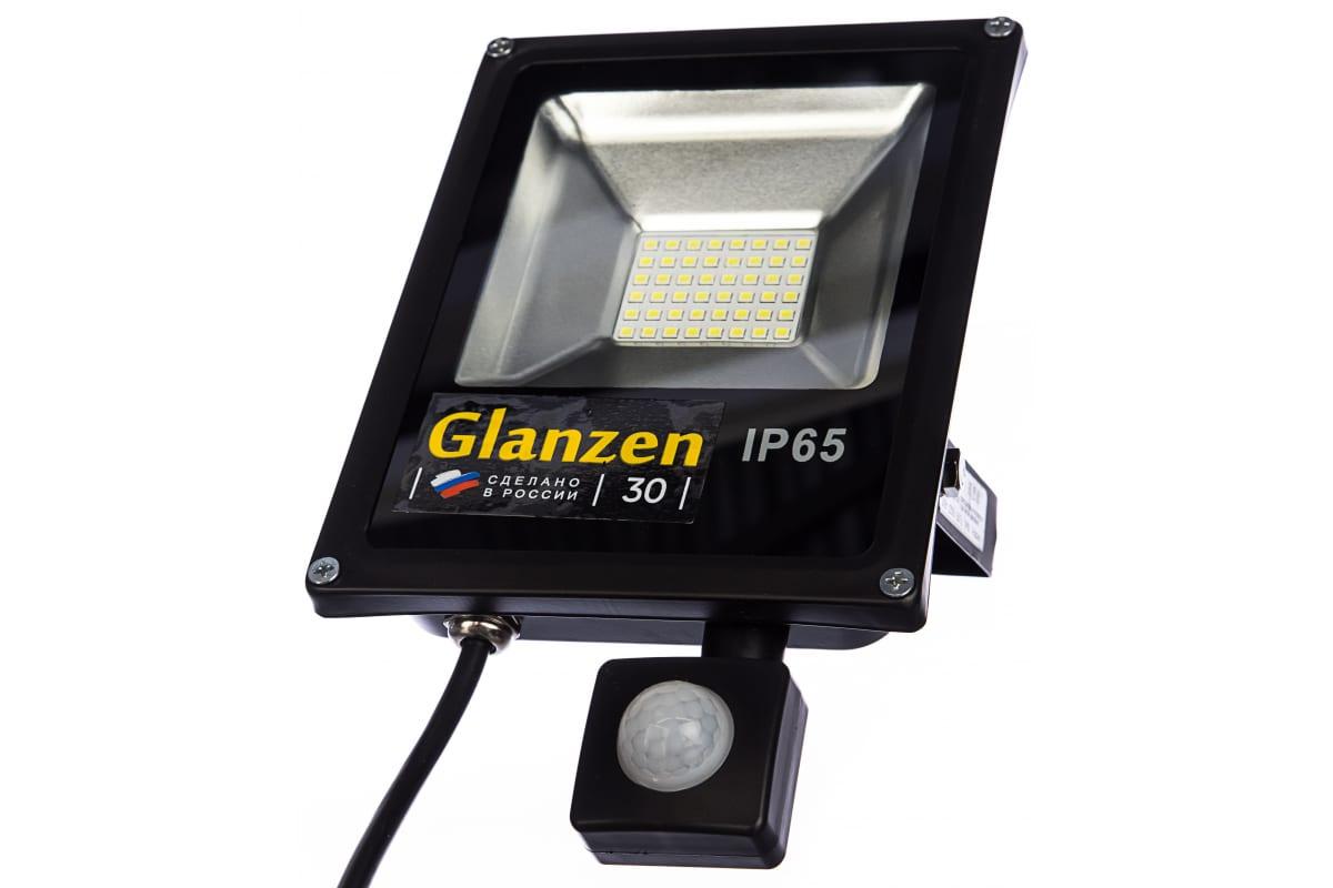 Светодиодный прожектор c датчиком движения GLANZEN FAD-0012-30-SL - фото 1 - id-p96317988