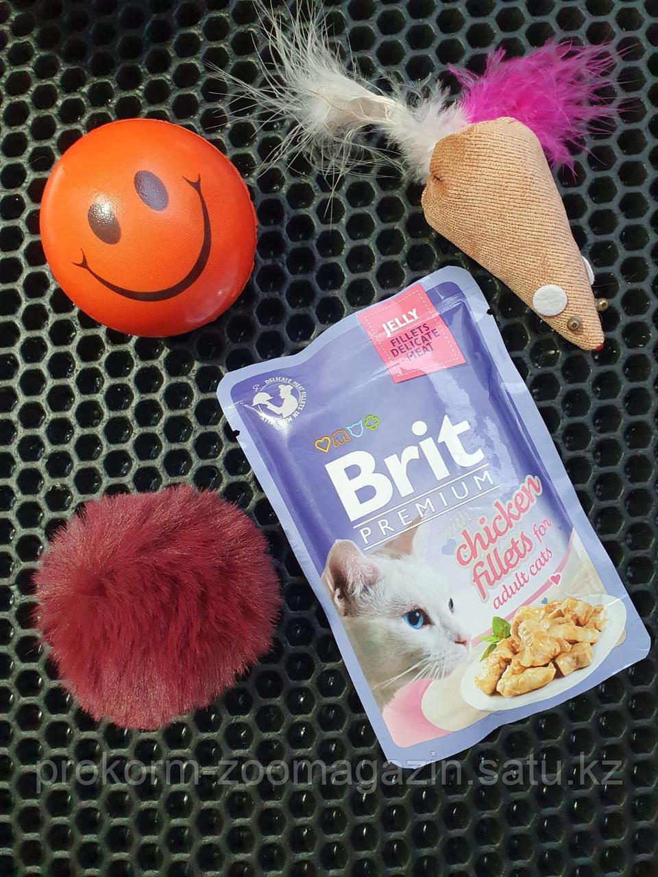 BRIT Premium ( Брит премиум) для кошек с куриным филе в желе, пауч 85 гр - фото 1 - id-p96364060
