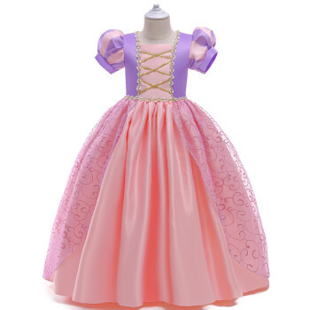 Карнавальное розовое платье Принцессы Рапунцель