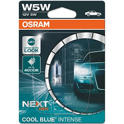 Лампа автомобильная OSRAM Cool Blue Intense (NextGen) W5W (W2.1*9.5d) 4000K 12V