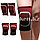 Эластичные наколенники защитные для занятий спортом с изгибом на колене 19 х 11 см красные в полоску, фото 5