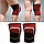 Эластичные наколенники защитные для занятий спортом с изгибом на колене 19 х 11 см красные в полоску, фото 6