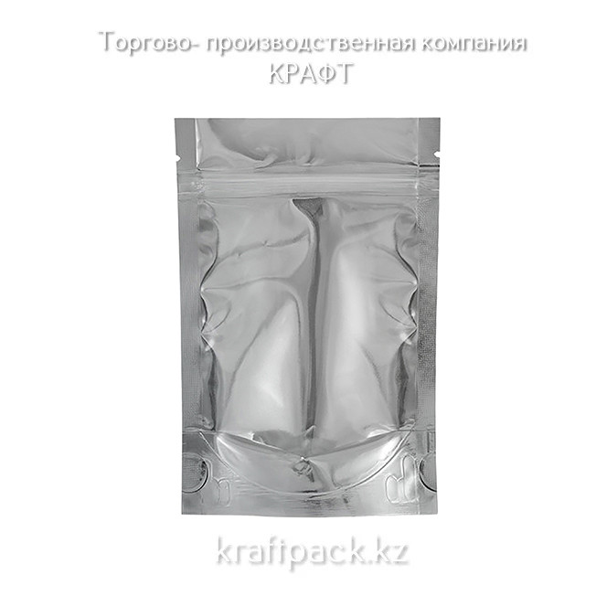 Пакет Дой-Пак ПП Металлизированный с прозрачной стенкой 140*210 (200шт/уп)