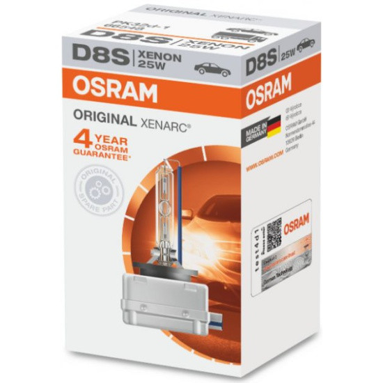 Лампа автомобильная OSRAM Xenon Xenarc D8S 25W PK32d-1 5000K 42V, 1шт
