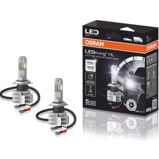 Лампа автомобильная OSRAM Cool White H7 (14) PX26d 6000K (2шт) 12V/24V