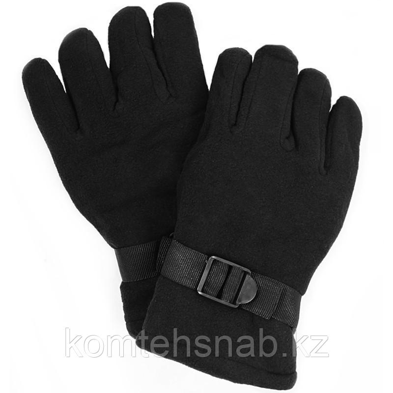 Перчатки на флисе черные