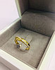 Кольцо с бриллиантом / жёлтое золото - 17,5 размер, фото 2
