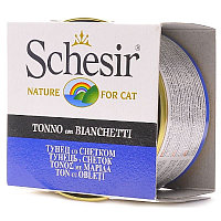 Schesir консервы для кошек (тунец со снетками) 85 гр.