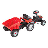 Педальная машина Tractor с прицепом Pilsan красный, фото 2