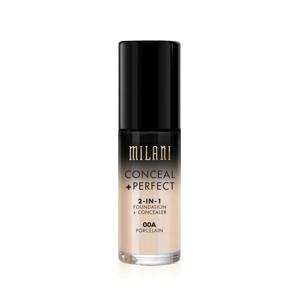 Milani Cosmetics Conceal + Perfect 2 in 1 Foundation + Conclealer 00A Porcelain