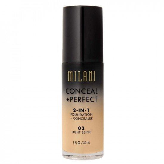 Milani Cosmetics Conceal + Perfect 2 in 1 Foundation + Conclealer 03 Light beige, фото 1