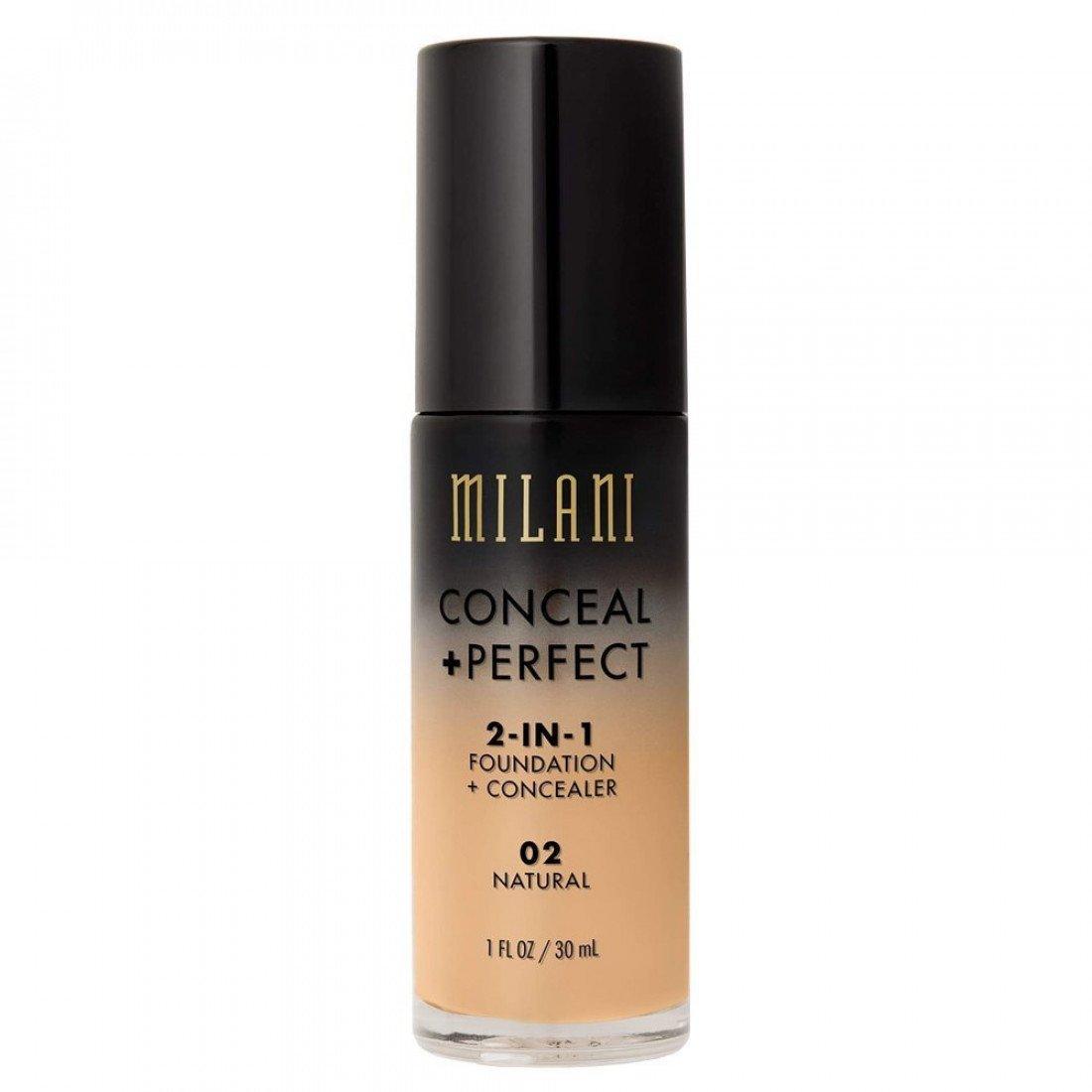 Milani Cosmetics Conceal + Perfect 2 in 1 Foundation + Conclealer 02 Natural, фото 1