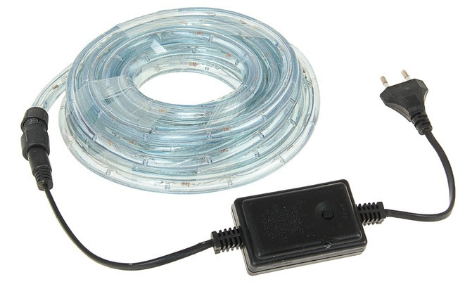 Шнур питания для круглого дюралайта 2 жилы. 8 мм с блоком, фото 1