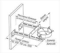 Штанга для стенового хомута (ALSI 430). L-250 .Ferrum., фото 3