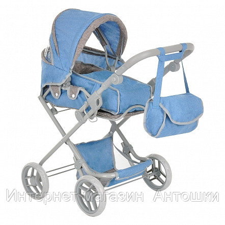 PITUSO Кукольная коляска Grey-blue/Серо-голубой (76.5*40*83) (3 шт.в кор.)