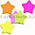 Стикеры цветные клейкие неоновые 100 листов 1 цвет 20 листов звезды, фото 10