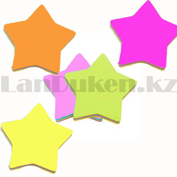 Стикеры цветные клейкие неоновые 100 листов 1 цвет 20 листов звезды - фото 10 - id-p96412138