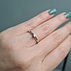 Золотое кольцо с бриллиантами 0.14Сt VS1/G VG-Cut, фото 9