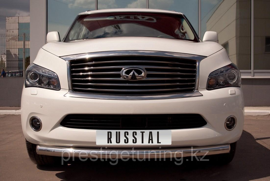 Защита переднего бампера d76 QX56 2010-2014