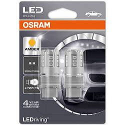 Лампа светодиодная OSRAM LED Standart Amber P27/7W 12V 2,5W, 2шт