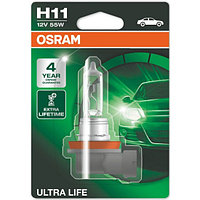 Лампа галогенная OSRAM H11 55W PGJ19-2 Ultra Life 12V