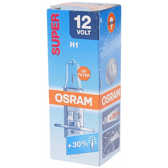 Лампа галогенная OSRAM H1 55W P14.5s+30% Super 12V