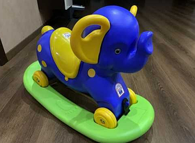 PILSAN Качалка-каталка Слон,Blue/Синий, (76*34*50 см) (полиэ.пакет)