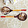 Расписная деревянная ложка с русским орнаментом хохломская роспись бордовая 1 штука, фото 7
