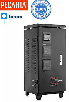 Трехфазный стабилизатор РЕСАНТА 6 кВт АСН-6000/3-ЭМ электромеханический