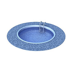 Бассейн полипропиленовый круглый, вкапываемый КВ Ø4х1,5м (18,85м3) с ребрами жесткости