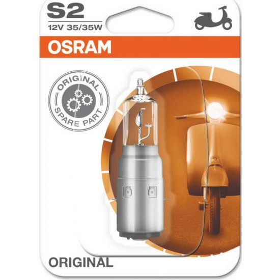 Лампа автомобильная OSRAM S2 35/35W BA20d 12V, 1шт