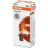 Лампа автомобильная OSRAM BAX 1.2W с серым патроном (BX8.5d) 24V, 1шт