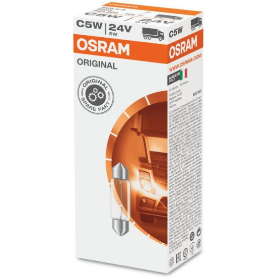 Лампа автомобильная OSRAM C5W (SV8.5/8) 35мм 24V, 1шт