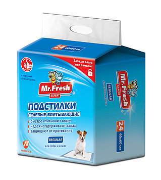 Mr.Fresh Expert Пелёнки для животных 60*60 см, 24 шт.