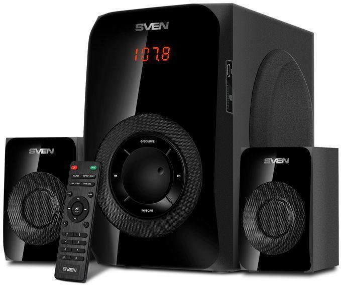 SVEN Колонки MS-2020, черный (55W, FM, USB/SD, Display, RC, Bluetooth) - фото 1 - id-p96422276