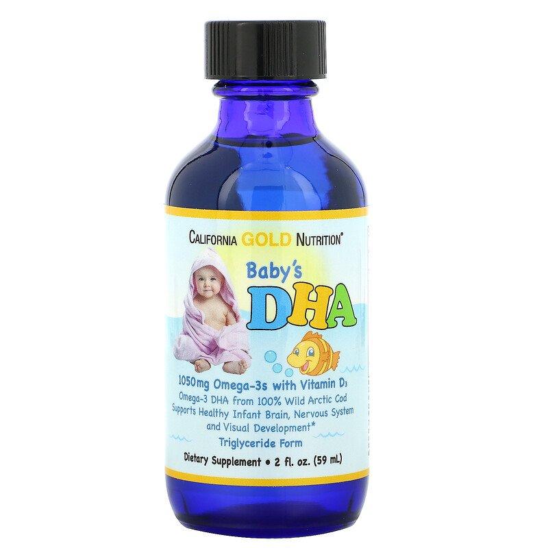 ДГК для детей, омега-3 с витамином Д3, 1050 мг, 59 мл, California Gold Nutrition - фото 3 - id-p96423175