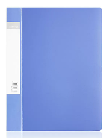 Папка с боковым зажимом и внутр. карманом А4, синие , DELI