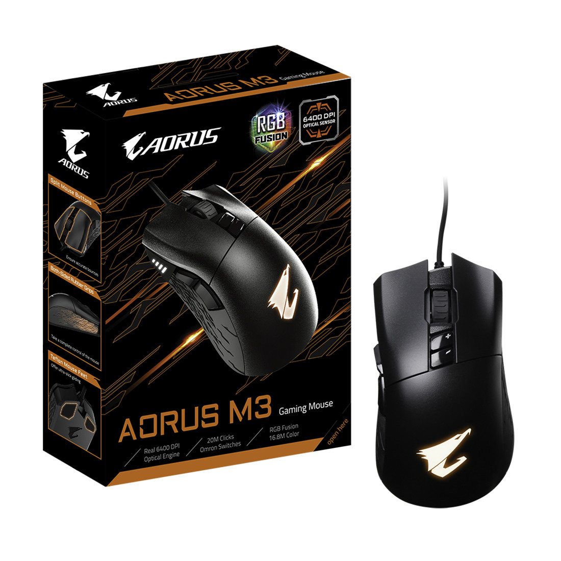 Компьютерная мышь Gigabyte GM-AORUS M3 - фото 3 - id-p96429568