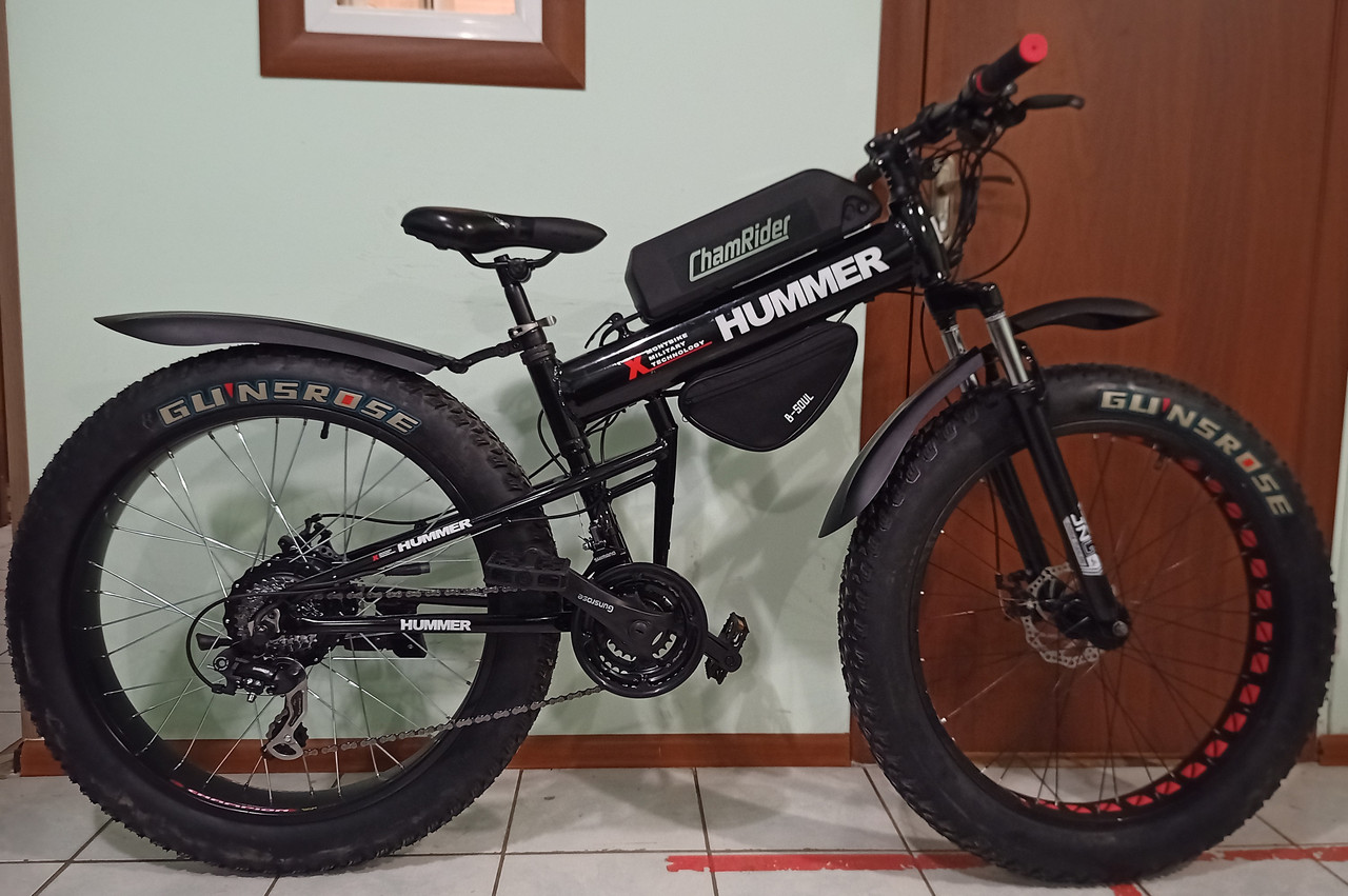 Электровелосипед, складной, 48v 750w (max 1350w), аккум. Li-ion 48v 14,4 A/H. Колеса 26"x4".