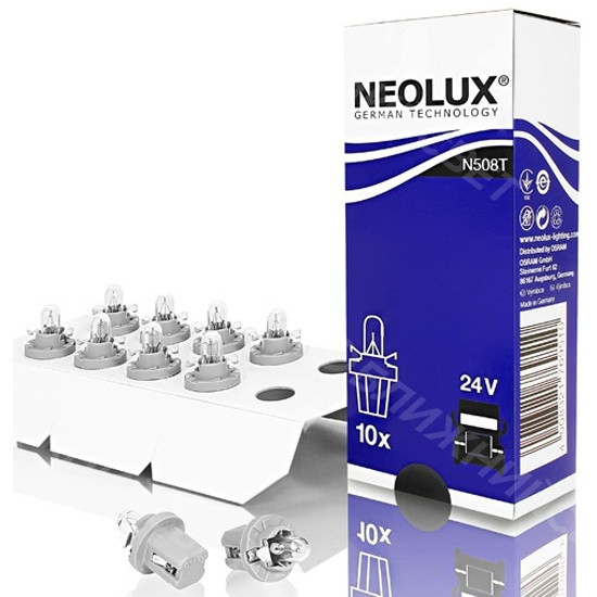Лампа автомобильная NEOLUX BAX 1.2W с патроном (B8.5d) 24V, 1шт