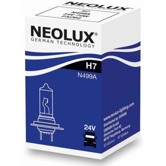 Лампа автомобильная NEOLUX H7 70W PX26d 24V, 1шт
