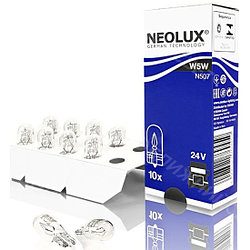 Лампа автомобильная NEOLUX W5W (W2.1x9.5d) 24V, 1шт