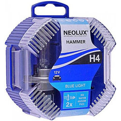 Лампа автомобильная NEOLUX Blue Light H4 65W P43t-38 4000K (бокс, 2шт) 12V