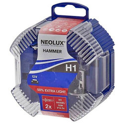 Лампа автомобильная NEOLUX H1 55W P14.5s+50% Extra Light (бокс, 2шт) 12V