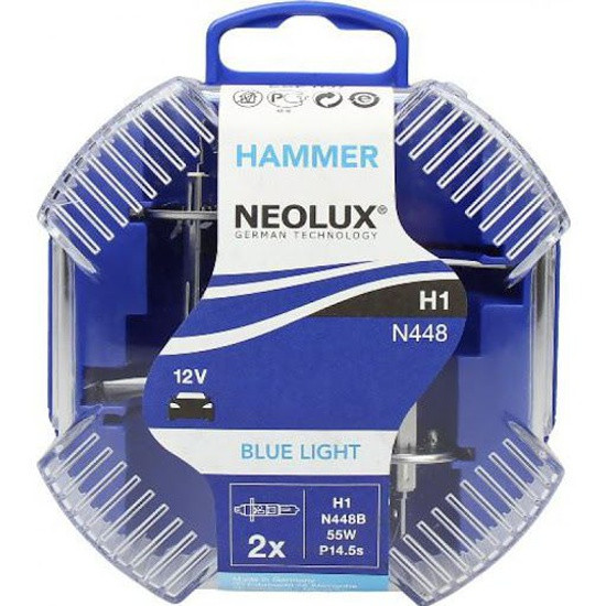 Лампа автомобильная NEOLUX Blue Light H1 55W P14.5s 4000K (бокс, 2шт) 12V